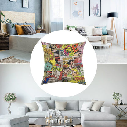 Beano Linen Throw Pillow Cover