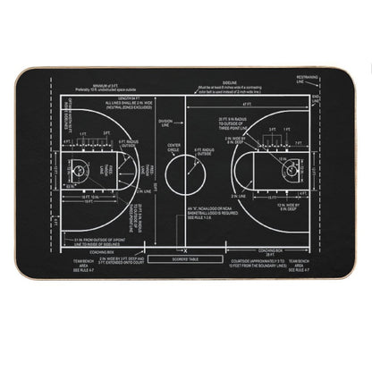 Basketball Court Bath Mat