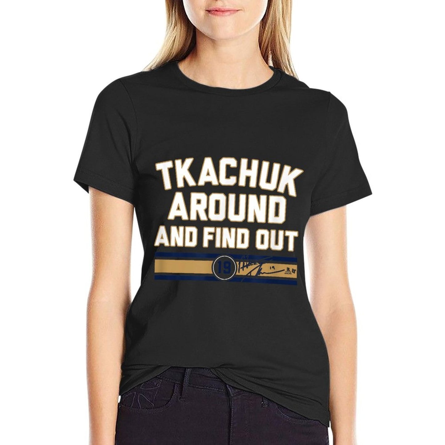 Matthew Tkachuk Around & Find Out (Red) - Florida Hockey  Oversized Silhouette T-Shirt