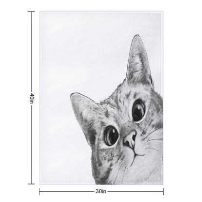 Sneaky Cat Throw Blanket