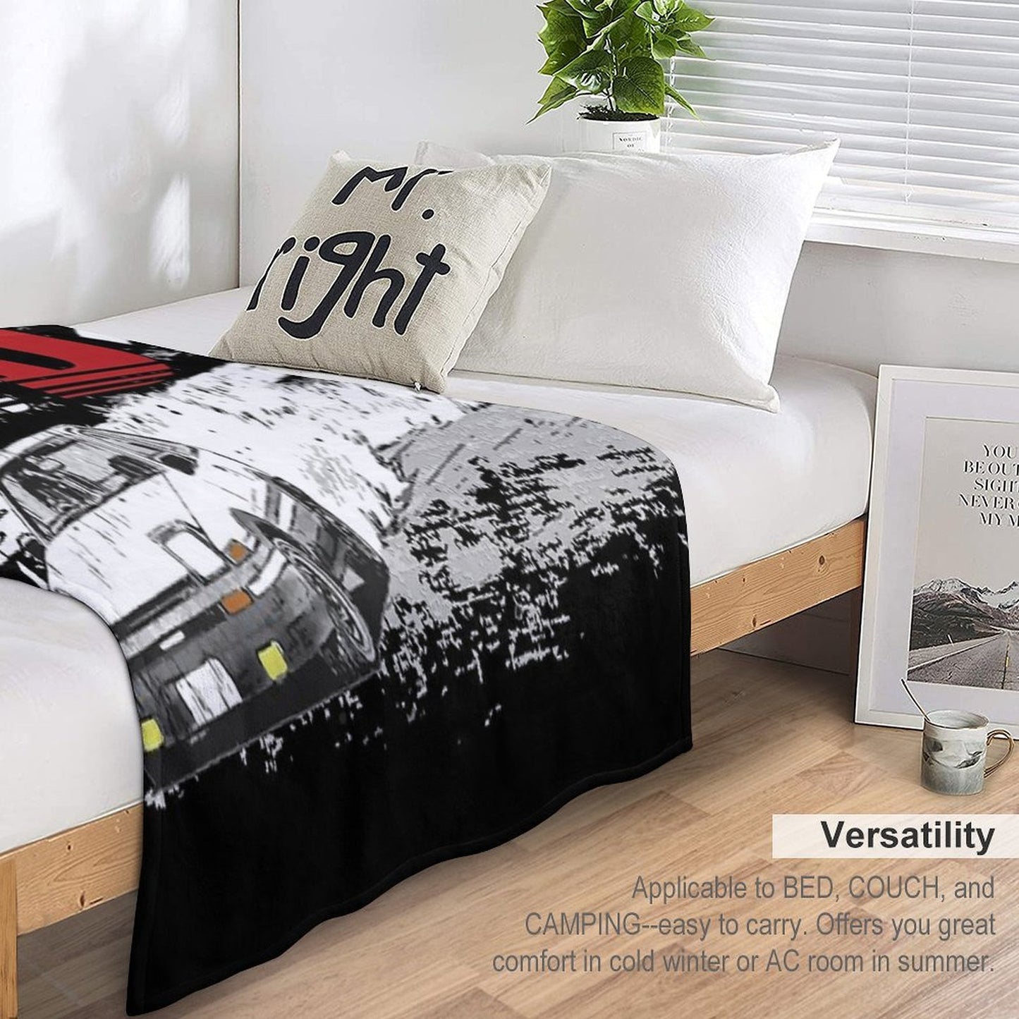 Initial D Deep Forest Drifting AE86 Takumi Raceway Throw Blanket