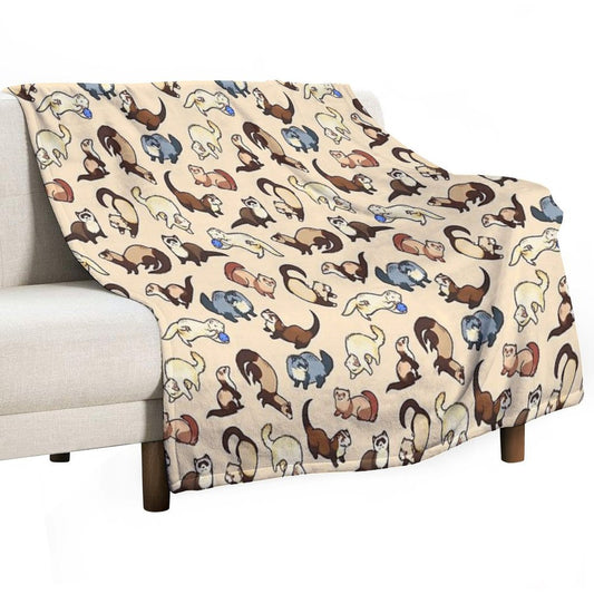 Cat Snakes Throw Blanket