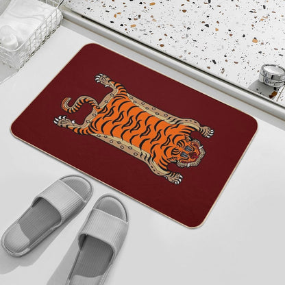 TIBETAN RUG-maroon Bath Mat