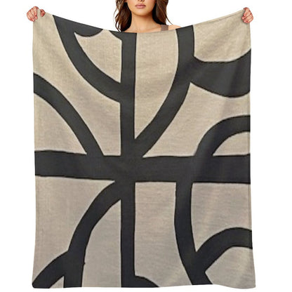 Tan & Black Throw Blanket