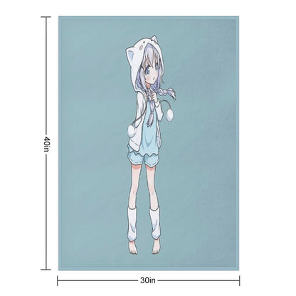 Anime Kawaii Girl Throw Blanket