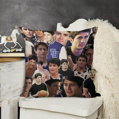 Nathan Scott Collage 2 Linen Throw Pillow Cover