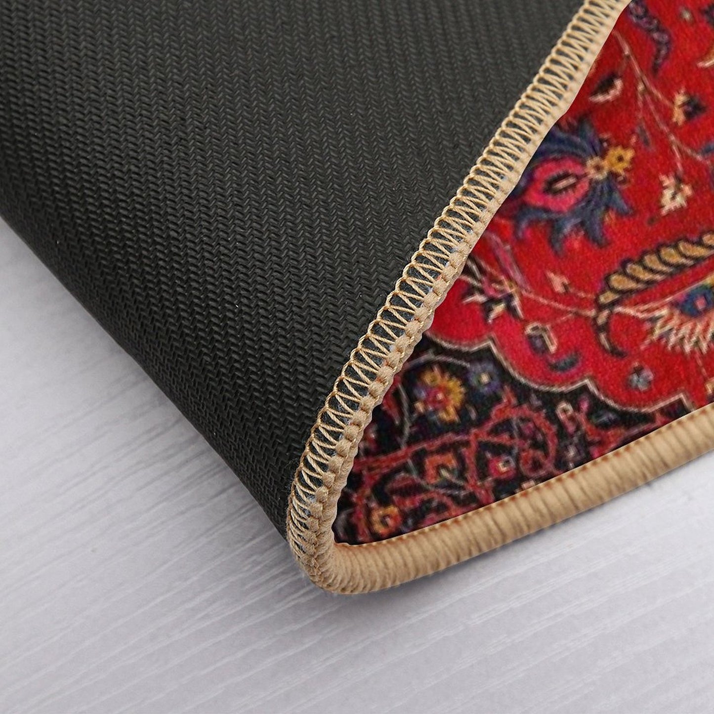 Red Persian Rug Bath Mat