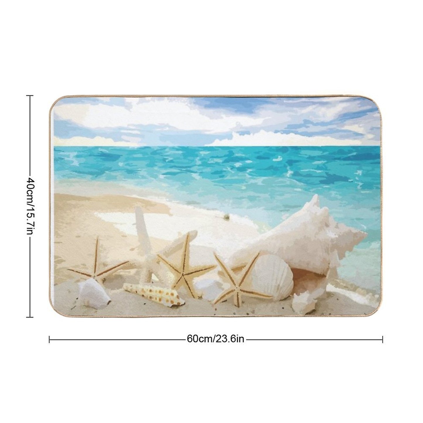 Seashells on The Beach Bath Mat