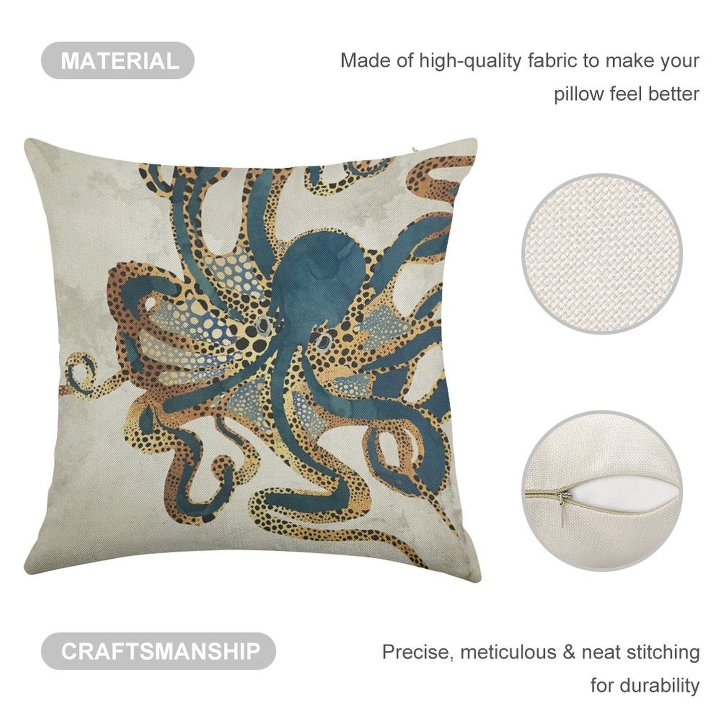 Underwater Dream VI Linen Throw Pillow Cover