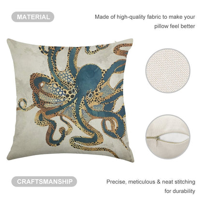 Underwater Dream VI Linen Throw Pillow Cover
