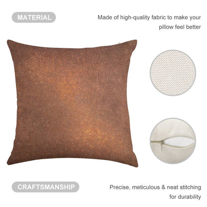 Old Metal Iron Rust Linen Throw Pillow Cover