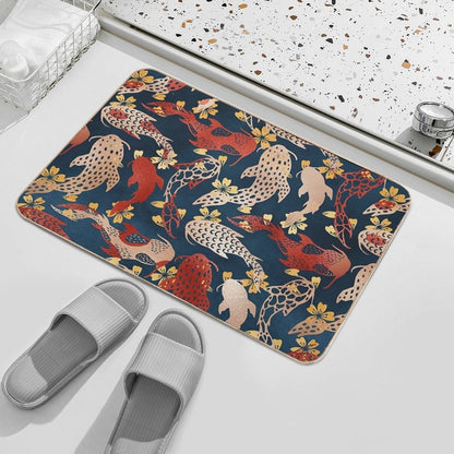 Kyoto Koi Fish Pattern Bath Mat