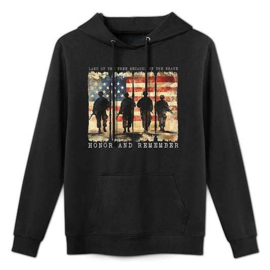 Memorial Day Remember Honor Vintage Patriotic American Easy Care Hoodie