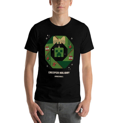 Minecraft Christmas Creeper Holiday Xmas Crown Portrait Premium  Vintage-inspired T-Shirt