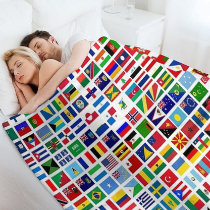 Flags of The World Throw Blanket