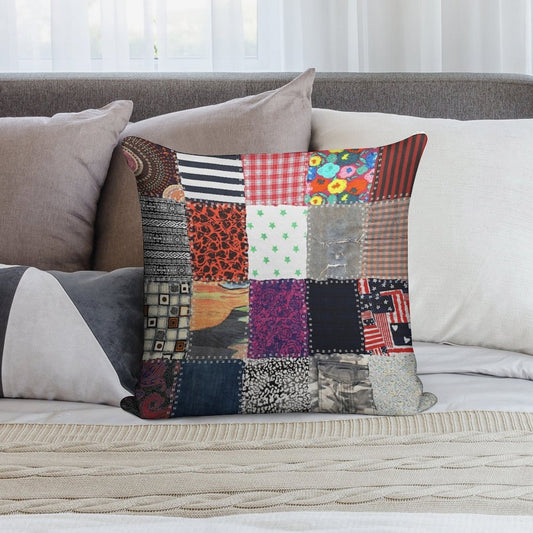 Patchwork Fabrics Soft Washable Throw Pillow