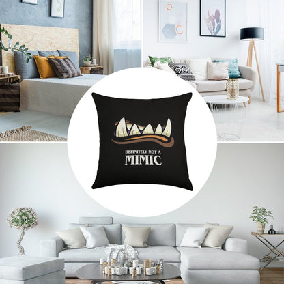 Definitely Not A Mimic Tabletop RPG Gaming Linen Throw Pillow Cover