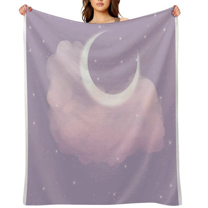 Purple Moon Throw Blanket