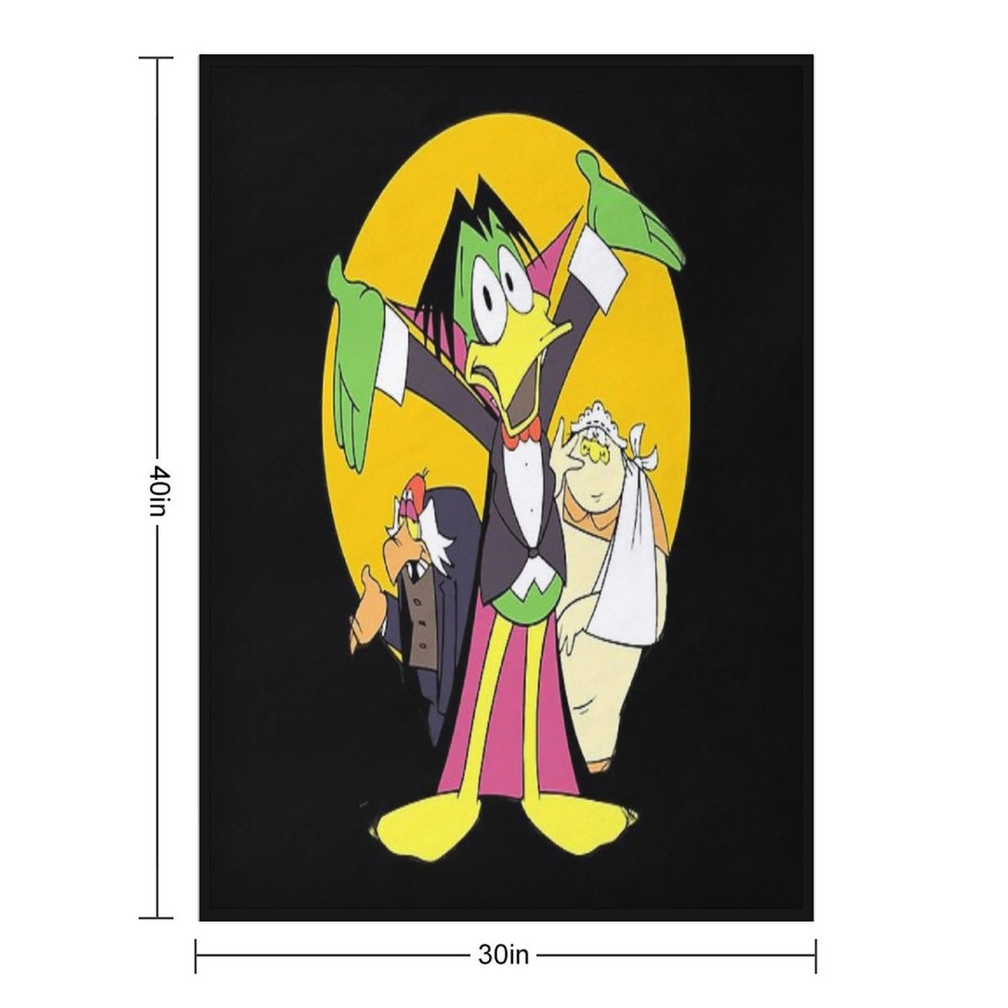 Retro Count Duckula Awesome For Movie Fan Throw Blanket