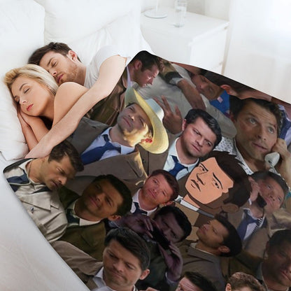 Castiel Collage Blanket Throw Blanket