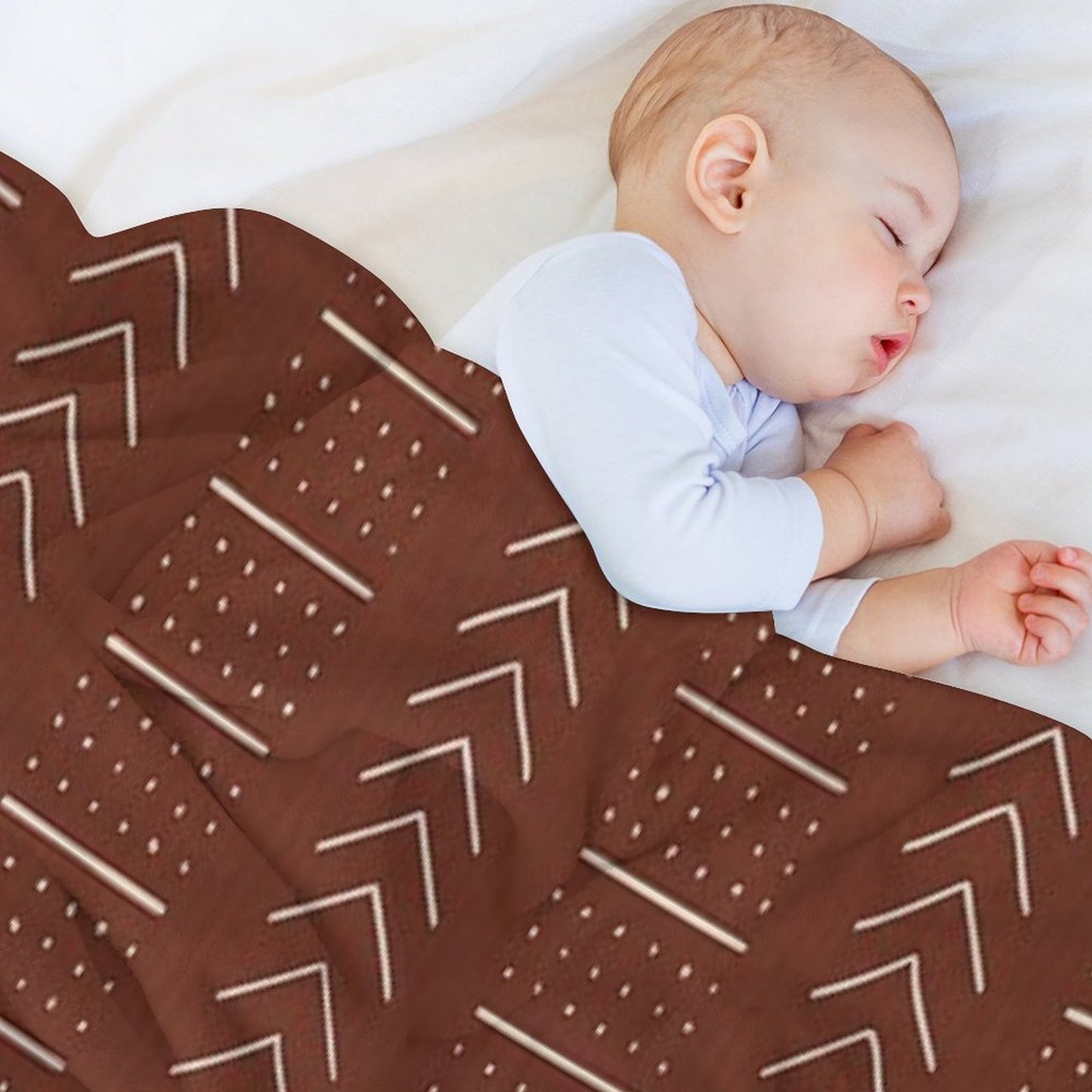 Rust Mud Cloth 1 Throw Blanket
