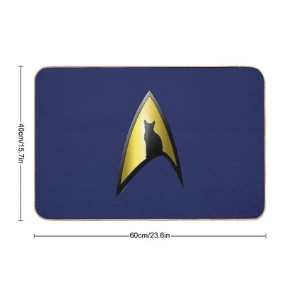 Starfleet Cat Bath Mat