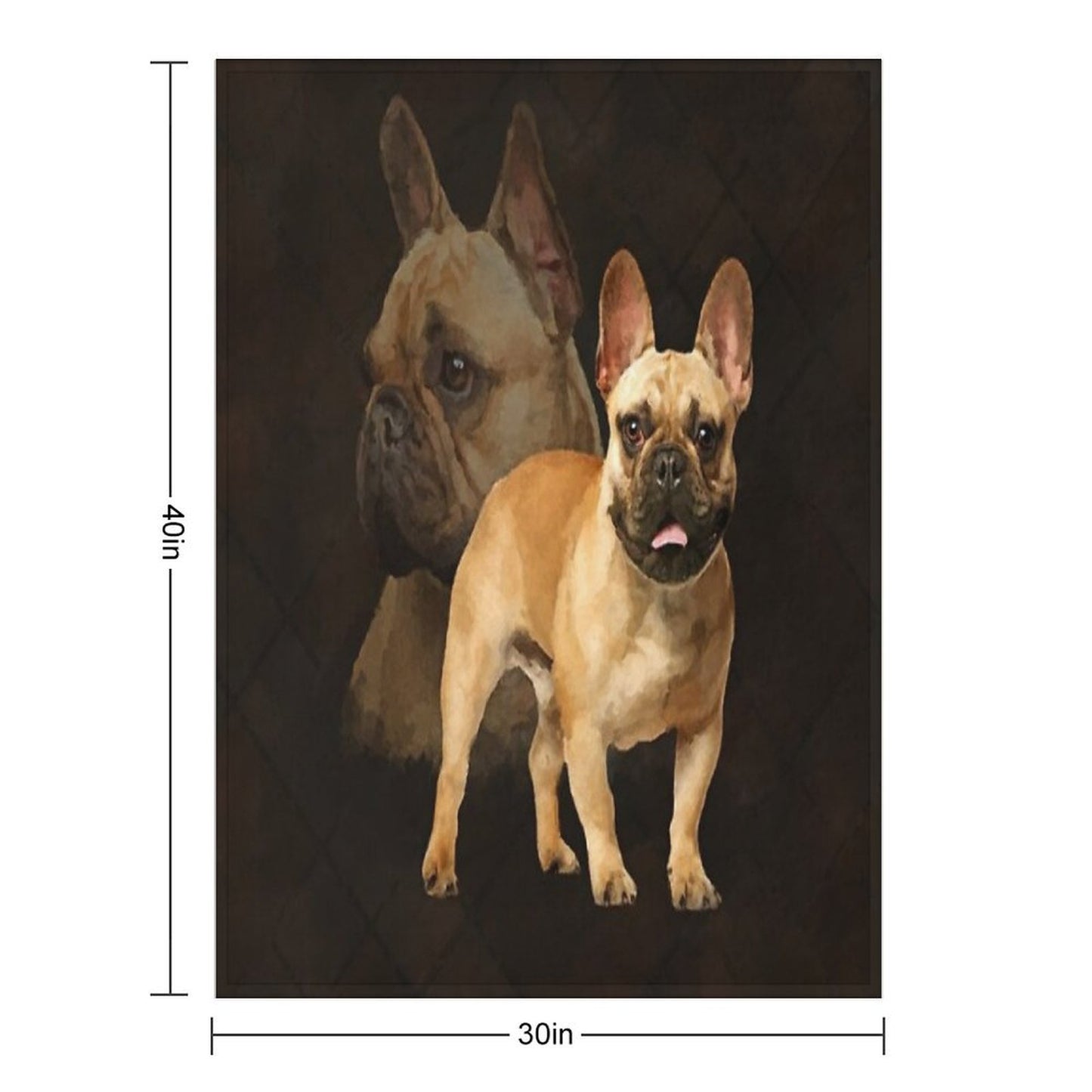 French Bulldog -Frenchie Dog Throw Blanket