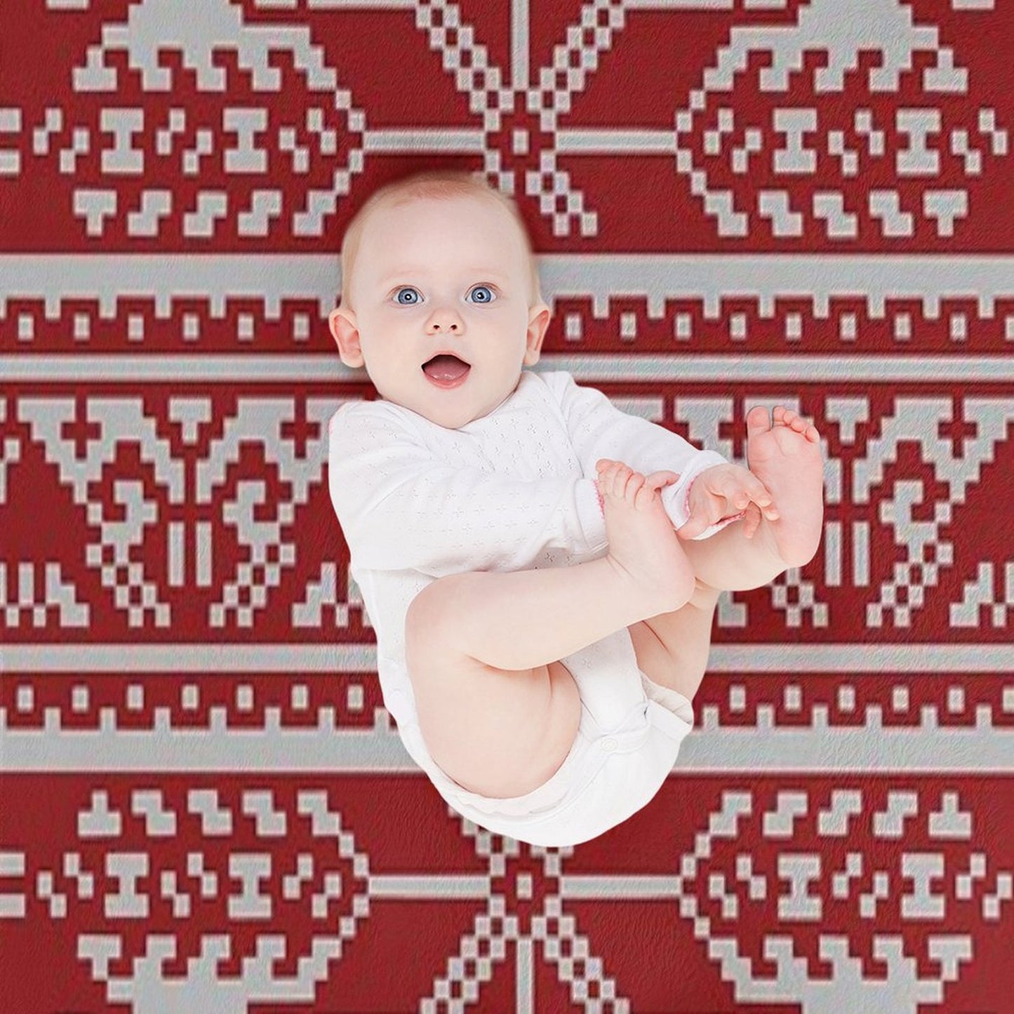 Baltic Traditional Ornament. Latvian Throw Blanket