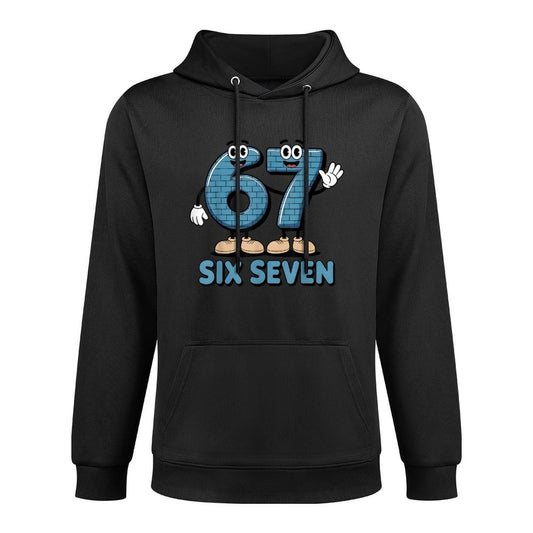 67 Six Seven 6-7 Funny Italian Brainrot Kids Gaming Meme Unisex Design Hoodie