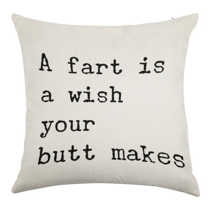 Farts Linen Throw Pillow Cover