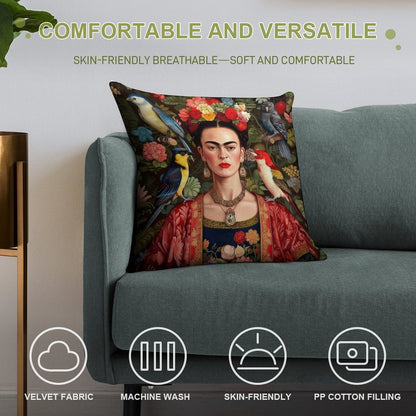 Frida Kahlo 7 Soft High-Density Material Throw Pillow