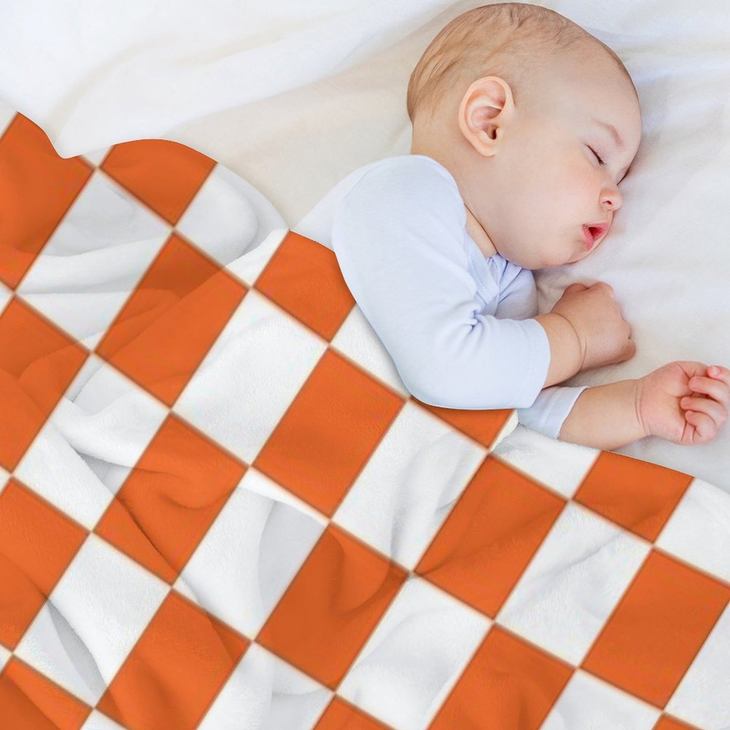 Tennessee Orange And White Checkerboard Throw Blanket