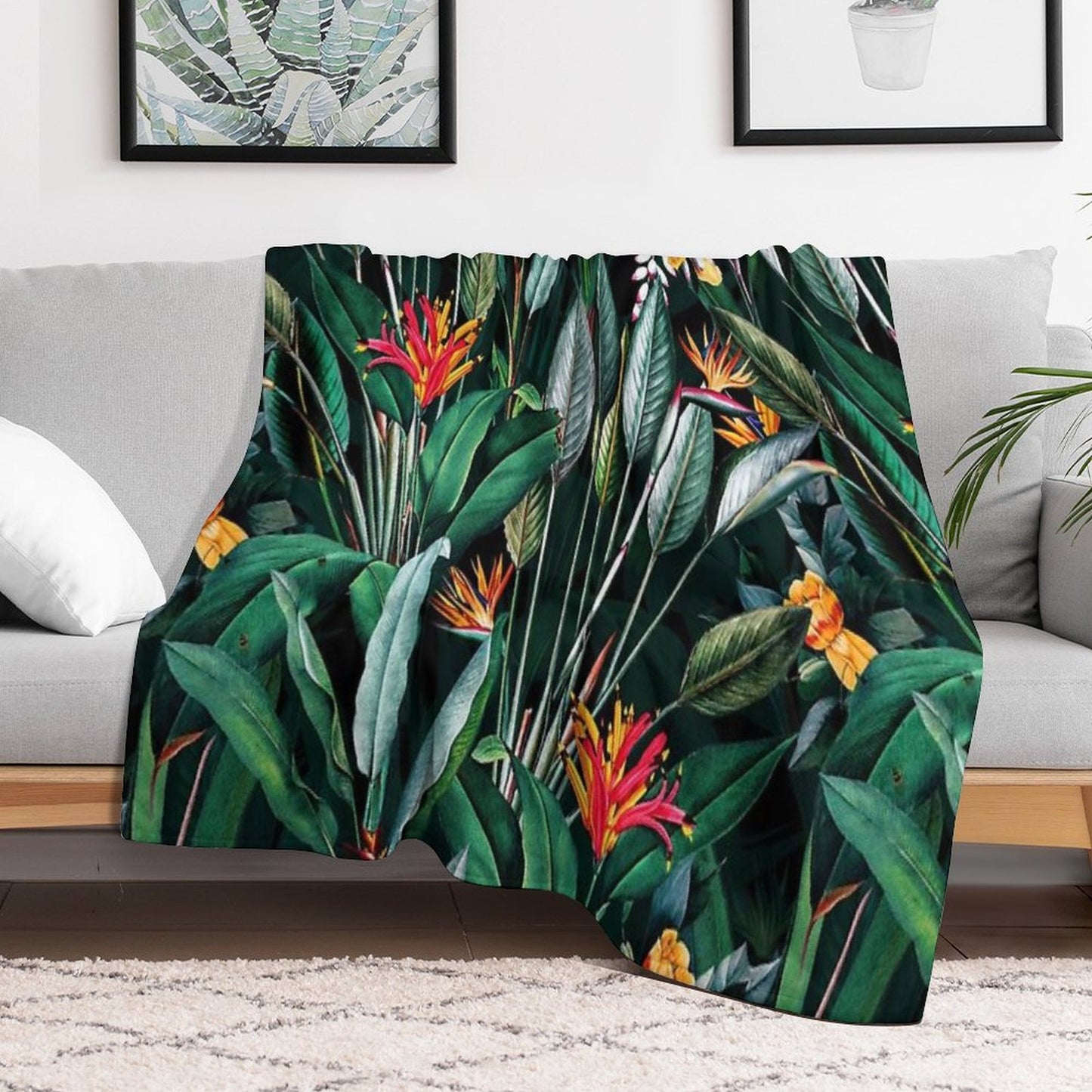 Midnight Garden V Throw Blanket