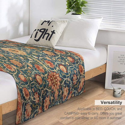 Holland Park William Morris Carpet Print Throw Blanket