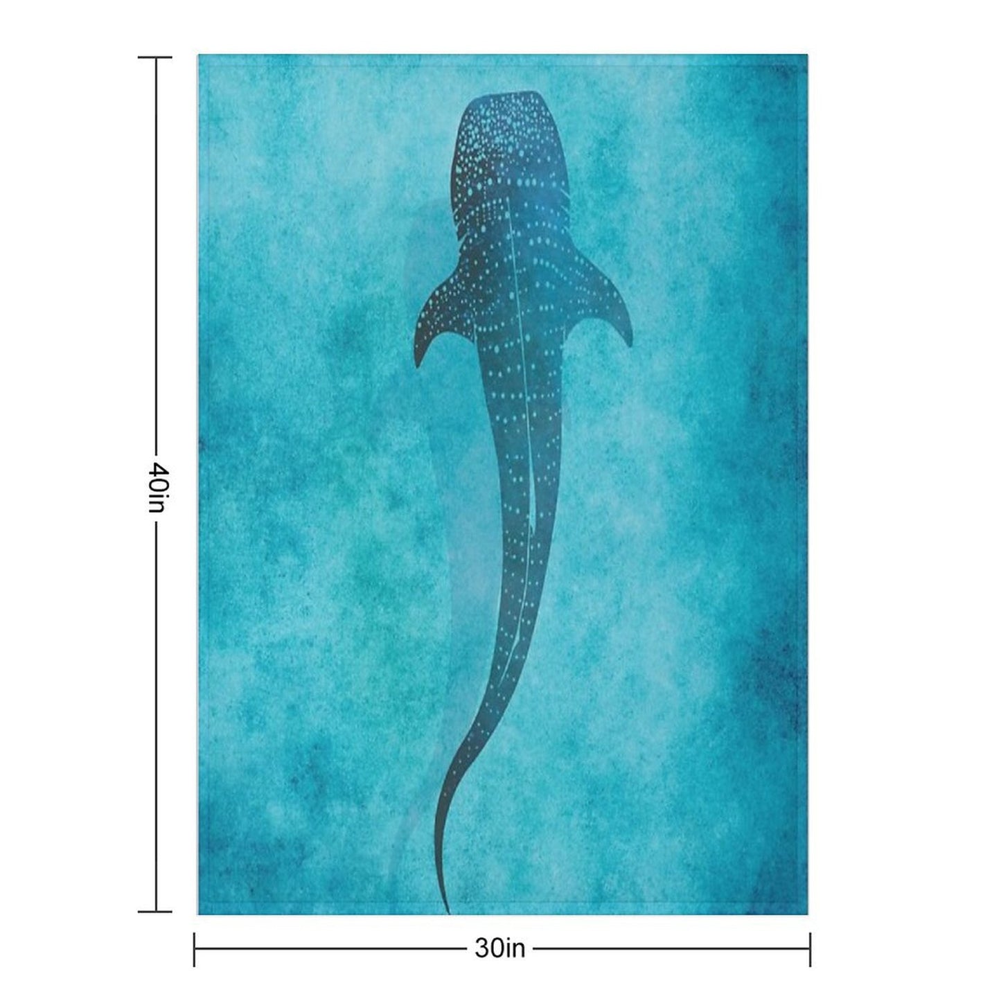 Whale Shark Blue Ocean Throw Blanket