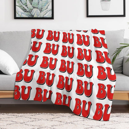 BU Boston University Throw Blanket