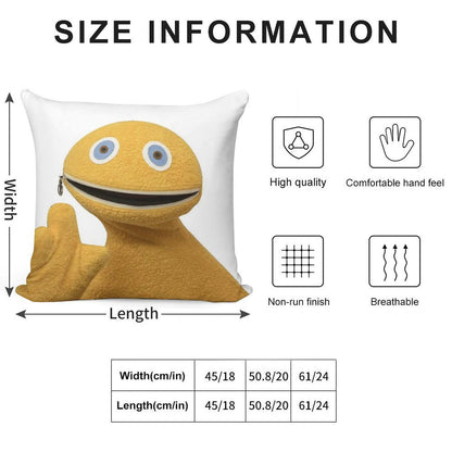 Rainbow Zippy Big Mouth - Zippy from Rainbow - Classic UK - Zippy T-shirt - Zippy T Shirt - Zippy The Legend Soft Easy Maintenance Throw Pillow