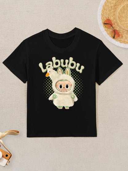 Labubu Lover Cute Labubu The Monsters Duck Funny Kids T-Shirt