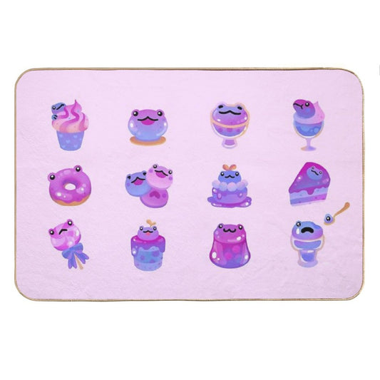 Blueberry Frog Bath Mat