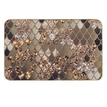 Mermaid Glam Scales #6 (Photo of Glitter Only - Not Reflective) Bath Mat