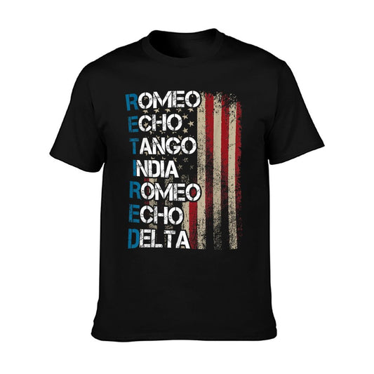 Phonetic Alphabet Retired Veteran Retirement Army Military T-Shirt