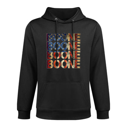 Boone Family Name I Love Boone Personalized Vintage Kangaroo Pocket Hoodie