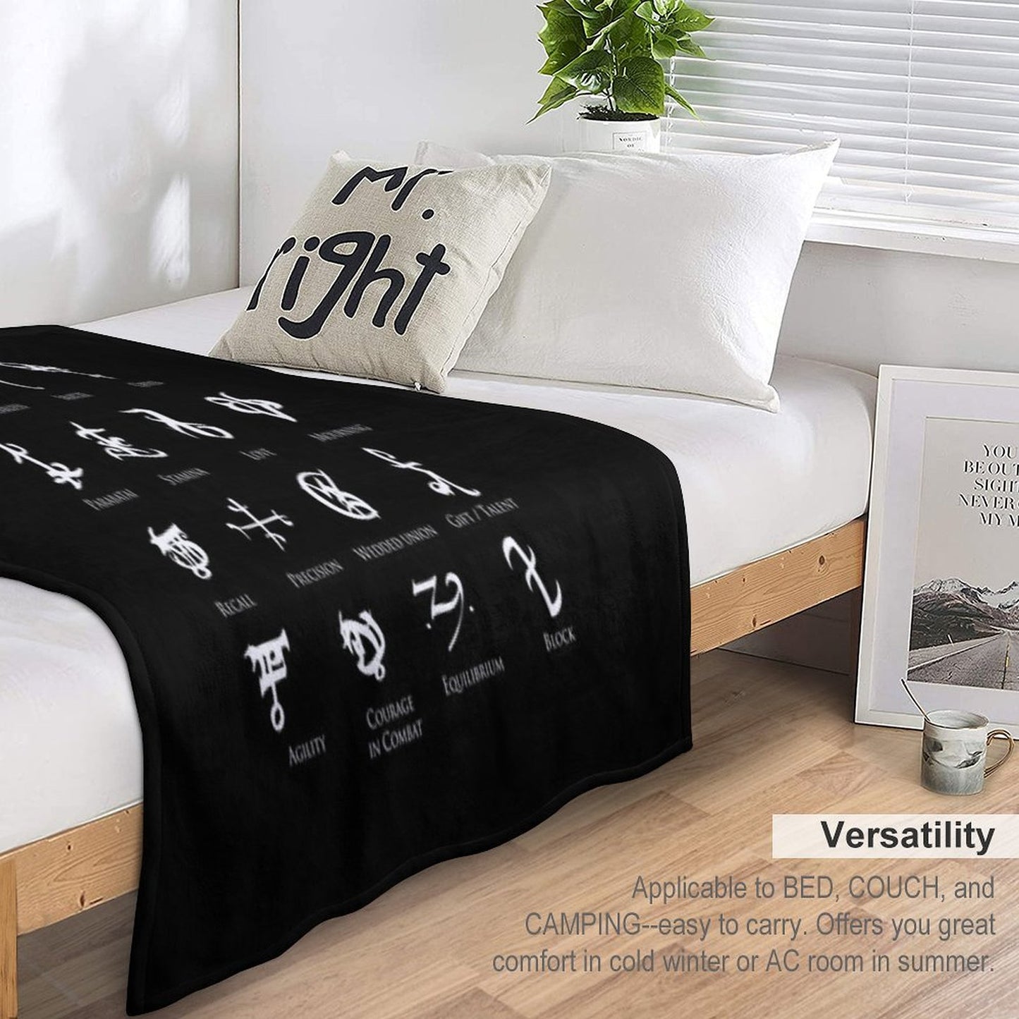 Runes Map Throw Blanket