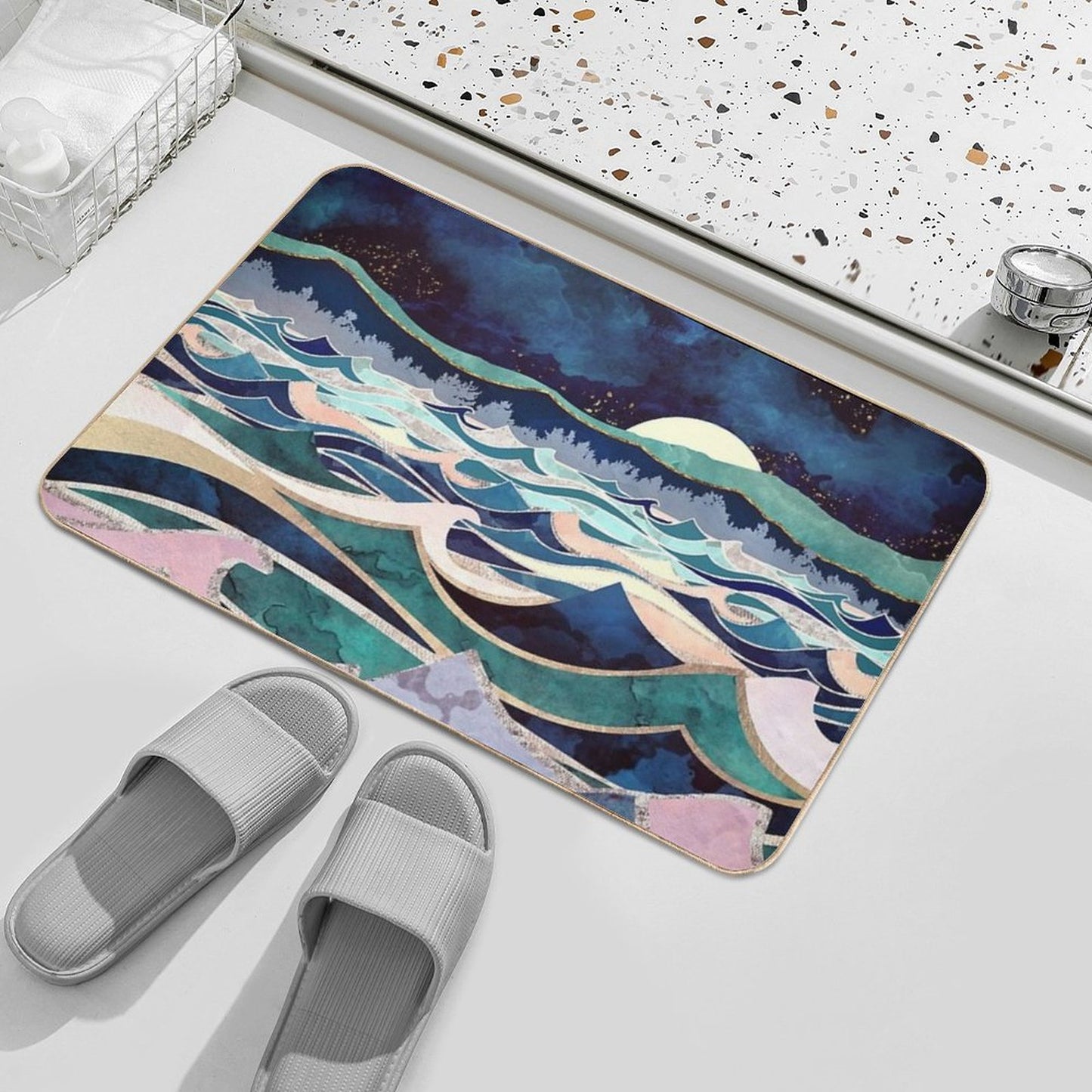 Moonlit Ocean Bath Mat