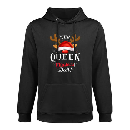 Queen Christmas Deer PJS Xmas Family Matching Relaxed Fit Hoodie