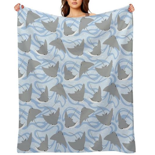 Stingrays - Cownose Ray - Sticker Pack Throw Blanket