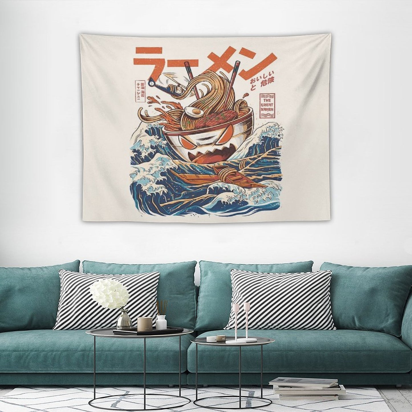 The Great Ramen Off Kanagawa Tapestry