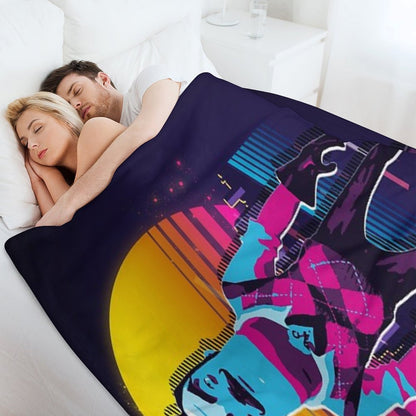 Hello Neighbor 2 - Theodore 80s Retro Throw Blanket