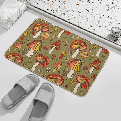 Mushroom Print Bath Mat