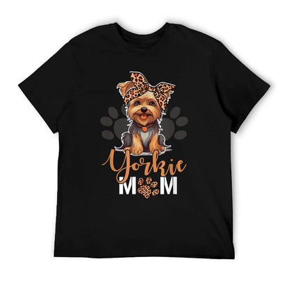 Yorkie Mom Yorkshire Leopard Dog Lovers Mother&#39;s Day T-Shirt